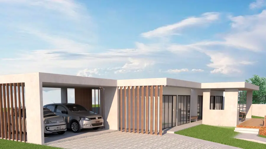 Casa térrea com garagem e brise